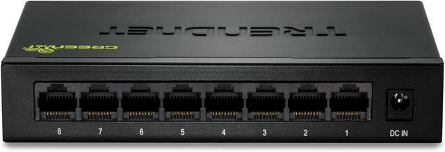 TRENDnet 8-Port Gigabit GREENnet Switch Ethernet Network Switch 8 X 10-100-1000 Mbps Gigabit Ethernet Ports 16 Gbps Switching Capacity Metal Lifetime Protection Black TEG-S82G