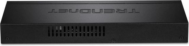 TRENDnet 8-Port Gigabit PoE+ Switch 65W PoE Power Budget 16Gbps Switching Capacity IEEE 802.1p QoS DSCP Pass-Through Support Fanless Wall Mountable Lifetime Protection Black TPE-TG83