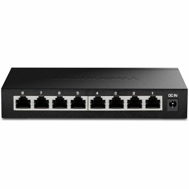 TRENDnet 8-Port Unmanaged 2.5G Switch 8 X 2.5GBASE-T Ports 40Gbps Switching Capacity Backwards Compatible With 10-100-1000Mbps Devices Fanless Wall Mountable Black TEG-S380