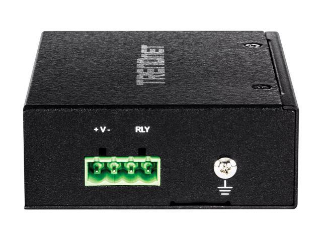 TRENDnet Hardened Industrial SFP To Gigabit UPoE Media Converter IP30 Rated Housing Includes DIN-rail & Wall Mounts Operating Temp. -40 To 75 °C (-40 To 167 °F) TI-UF11SFP