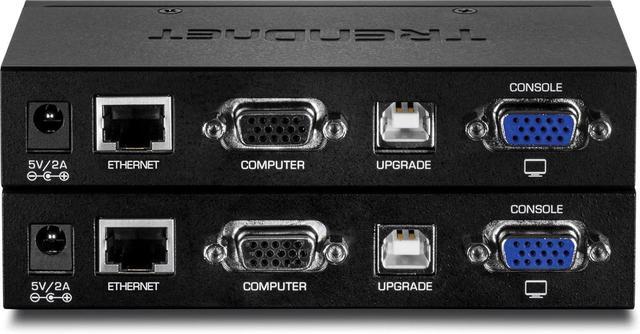TRENDnet KVM Extension Kit Extend Keyboard/Video/Mouse Controls Up To 100 Meters (328 Ft.) Hot-Keys Transmitter Receiver PS/2 VGA TK-EX4