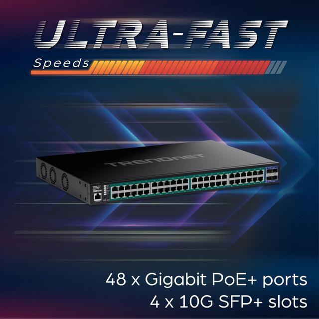 TRENDnet TEG-3524S 52-Port Gigabit Web Smart Switch With 10G SFP+ Ports