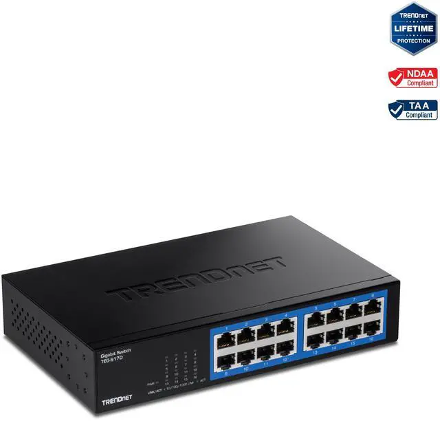 TRENDnet TEG-S17D 16-Port Gigabit Desktop Switch