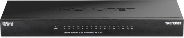 TRENDnet TEG-S3160 16-Port Unmanaged 2.5G Desktop Network Ethernet Switch