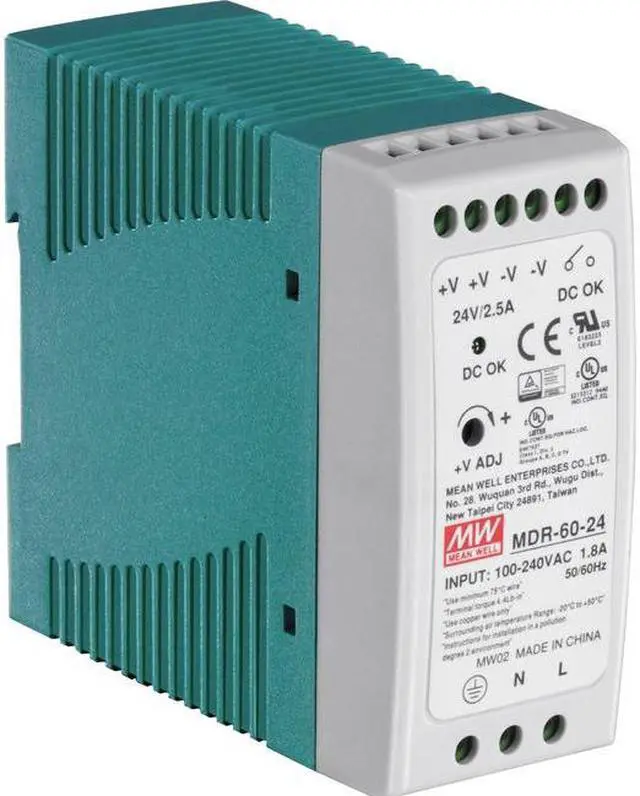 TRENDnet TI-M6024 DIN Rail 24V 60W Power Supply for TI-G50 TI-G62 TI-G80 TI-F11SFP