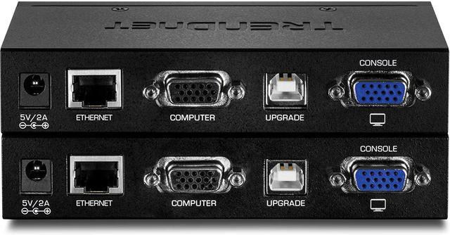 TRENDnet TK-EX4 KVM Extension Kit Extend Keyboard/Video/Mouse Controls Up To 100 Meters (328 Ft.) Hot-Keys Transmitter Receiver PS/2 VGA
