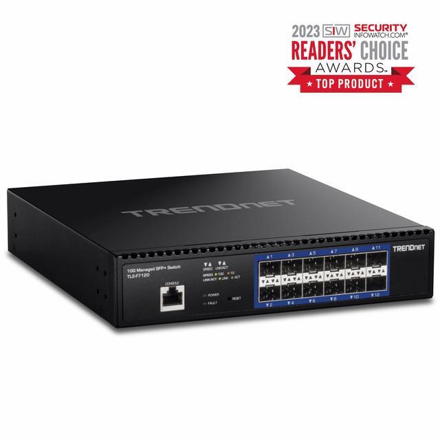 TRENDnet TL2-F7120 12-Port 10G Layer 2 Managed SFP+ Switch