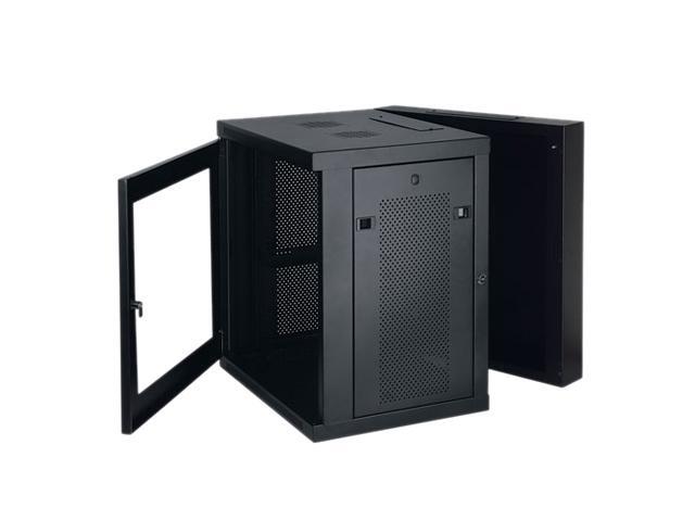 Tripp Lite 12U Wall-Mount Rack Enclosure Cabinet With Clear Acrylic Window Hinged Back Switch-Depth (SRW12USG)
