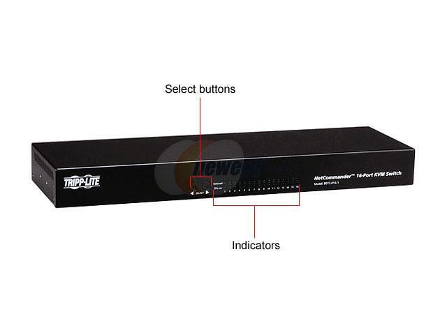 Tripp Lite 16-Port Cat5 KVM Switch 1U Rack-Mount (B072-016-1)
