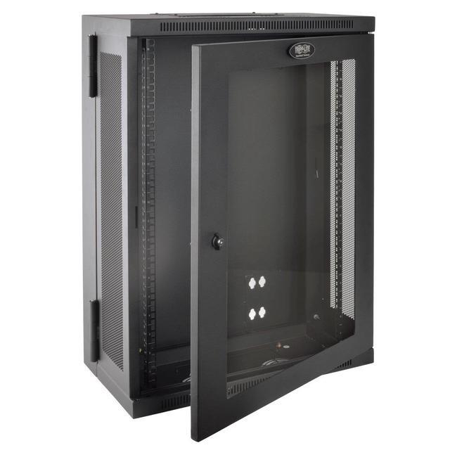 Tripp Lite 18U Wall-Mount Rack Enclosure Server Cabinet With Clear Acrylic Window Hinged Back Low-Profile Patch-Depth (SRW18US13G)