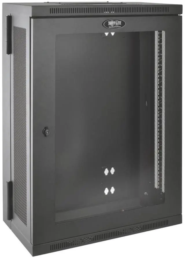 Tripp Lite 18U Wall-Mount Rack Enclosure Server Cabinet with Clear Acrylic Window Hinged Back Low-Profile Patch-Depth (SRW18US13G)