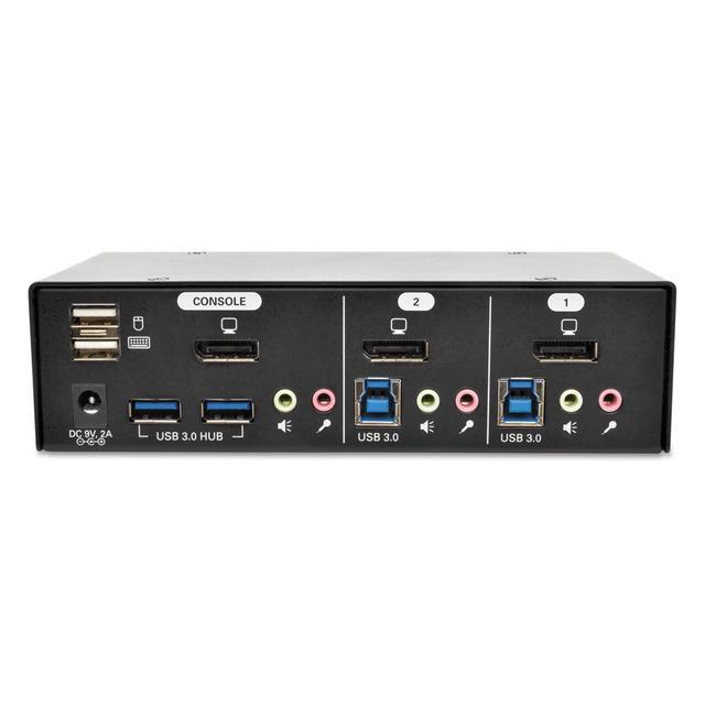 Tripp Lite 2-Port DisplayPort KVM Switch With Audio Cables & USB 3.0 Hub (B004-DPUA2-K)
