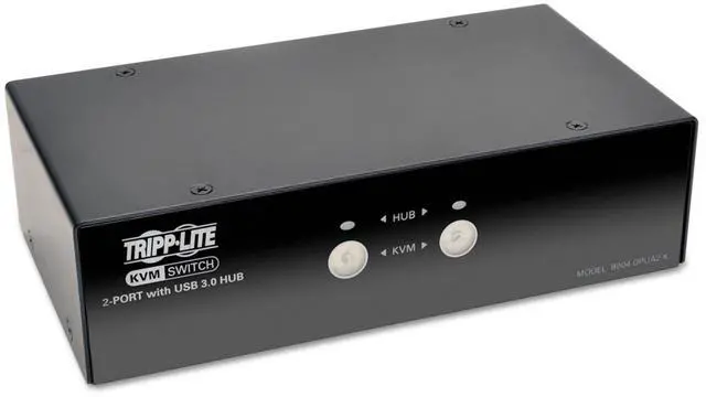 Tripp Lite 2-Port DisplayPort KVM Switch with Audio Cables & USB 3.0 Hub (B004-DPUA2-K)