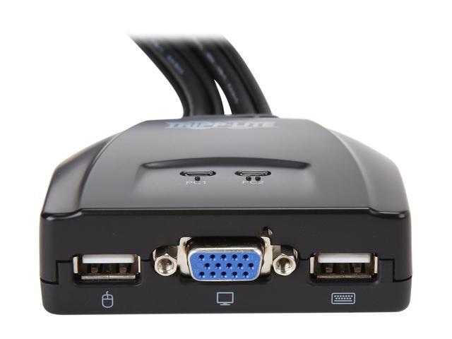 Tripp Lite 2-Port USB / VGA KVM Switch Cable W/ Audio & Peripheral Sharing (B032-VU2)