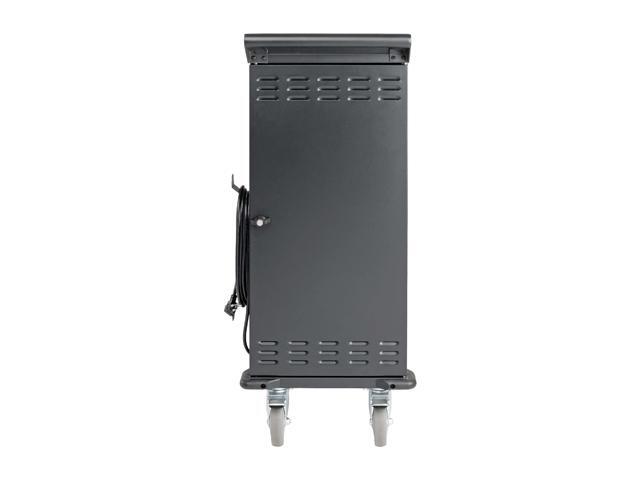 Tripp Lite 27-Port AC Mobile Charging Cart Storage Station For Chromebooks IPads Laptops Tablets Black (CSC27AC)