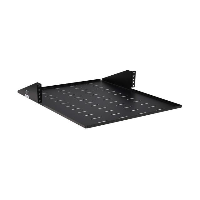 Tripp Lite 2U Center-Mounted Server Rack Enclosure Shelf Vented Airflow Design Mount Hardware Included 21.5 Inch Depth 100 Lbs / 45 Kg Capacity 5-Year Warranty (SRSHELF2PCENTER)