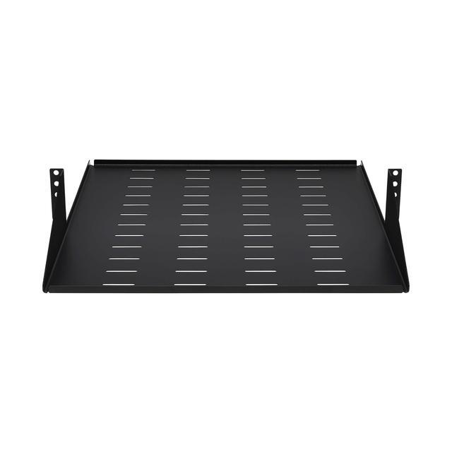 Tripp Lite 2U Center-Mounted Server Rack Enclosure Shelf Vented Airflow Design Mount Hardware Included 21.5 Inch Depth 100 Lbs / 45 Kg Capacity 5-Year Warranty (SRSHELF2PCENTER)