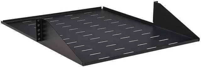 Tripp Lite 2U Center-Mounted Server Rack Enclosure Shelf Vented Airflow Design Mount Hardware Included 21.5 inch Depth 100 lbs / 45 kg Capacity 5-Year Warranty (SRSHELF2PCENTER)
