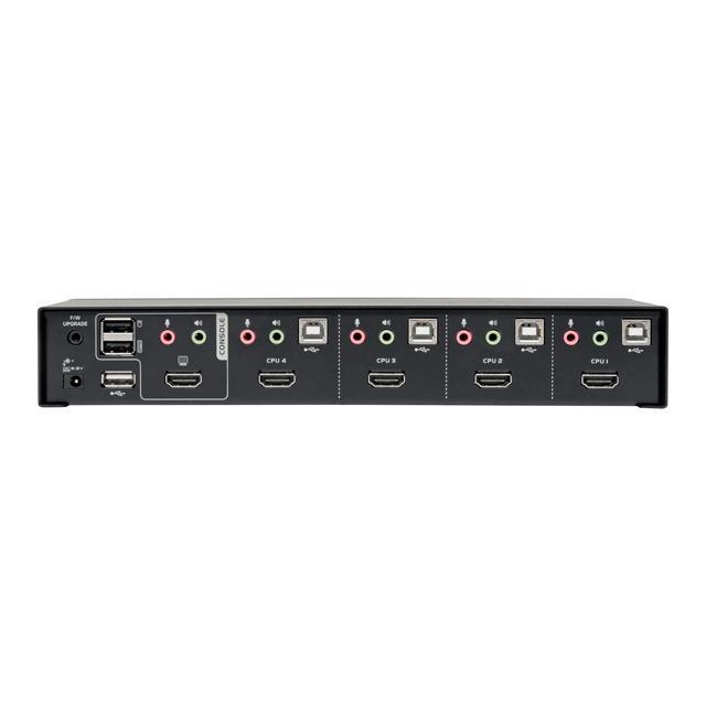 Tripp Lite 4 Port HDMI/USB KVM Switch Audio/Video USB 2.0 Peripheral Port 1080p Windows Mac Linux Compatible (B004-HUA4-K)