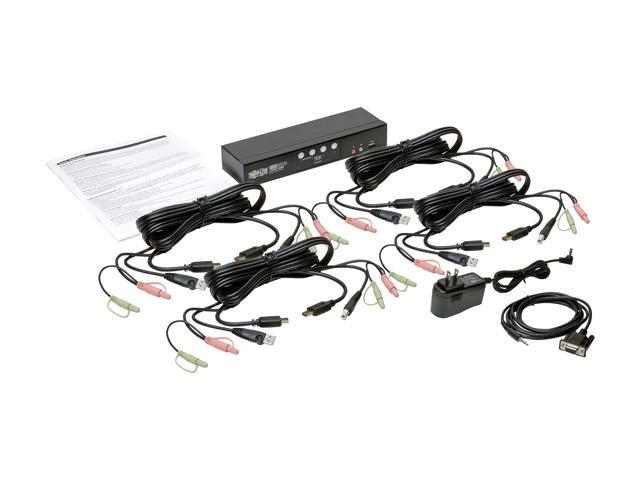 Tripp Lite 4-Port HDMI/USB KVM Switch With Audio/Video And USB Peripheral Sharing