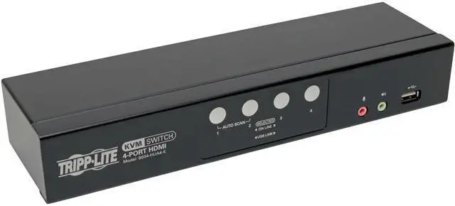 Tripp Lite 4-Port HDMI/USB KVM Switch with Audio/Video and USB Peripheral Sharing
