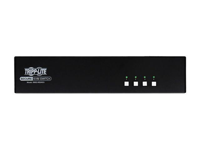 Tripp Lite 4 Port Secure KVM Switch HDMI To DisplayPort Dual Monitor K NIAP PP3.0 Certified Audio Common Access Card TAA-Compliant (B002-HD2AC4)