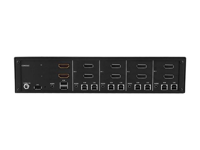 Tripp Lite 4 Port Secure KVM Switch HDMI To DisplayPort Dual Monitor K NIAP PP3.0 Certified Audio Common Access Card TAA-Compliant (B002-HD2AC4)