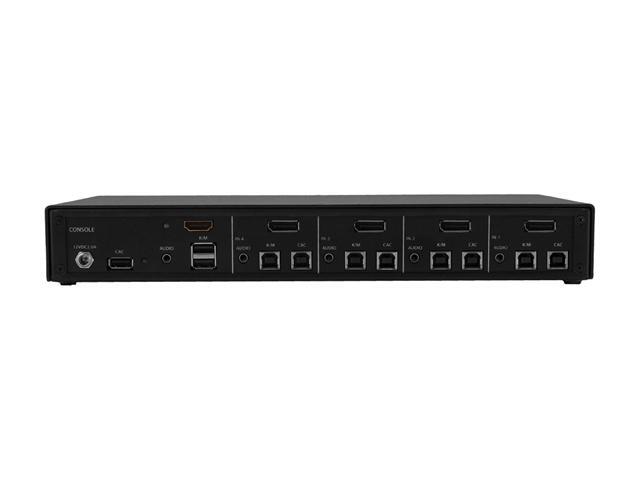 Tripp Lite 4 Port Secure KVM Switch HDMI To DisplayPort Single Monitor 4K NIAP PP3.0 Certified Audio Common Access Card TAA-Compliant (B002-HD1AC4)
