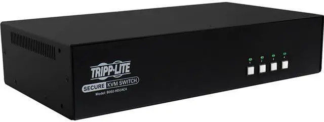 Tripp Lite 4 Port Secure KVM Switch HDMI to DisplayPort Dual Monitor K NIAP PP3.0 Certified Audio Common Access Card TAA-Compliant (B002-HD2AC4)