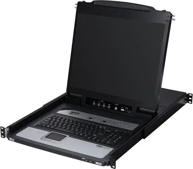 Tripp Lite 8-Port 1U Rack-Mount Console KVM Switch with 19-in. LCD + 8 PS2/USB Combo Cables; TAA Compliant (B020-U08-19KTAA)