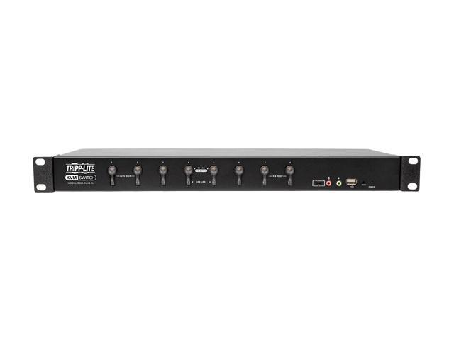 Tripp Lite 8-Port KVM Switch DVI/USB W Audio & Peripheral Sharing 1U 1080p (B024-DUA8-SL)