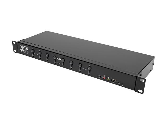 Tripp Lite 8-Port KVM Switch DVI/USB W Audio & Peripheral Sharing 1U 1080p (B024-DUA8-SL)