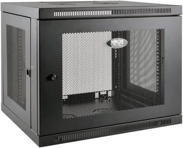 Tripp Lite 9U Wall Mount Rack Enclosure Server Cabinet Low Profile Deep