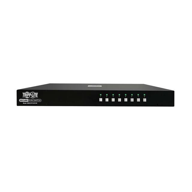 Tripp Lite B002-DV1AC8-N4 Secure KVM 8-Port Switch - Single Head - DVI To DVI NIAP PP4.0 - Black - Supports HD Resolutions Up To 2560 X 1600 60 Hz For Crystal-clear Video