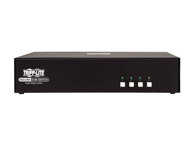 TRIPP LITE B002A-UH2A4 Secure KVM Switch 4-Port Dual-Monitor HDMI 4K30Hz NIAP PP3.0 TAA