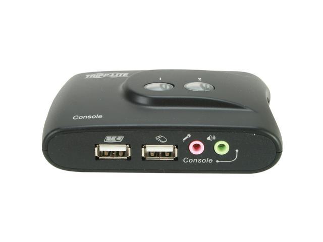 TRIPP LITE B004-VUA2-K-R 2-Port Compact USB KVM Switch W/Audio And Cable