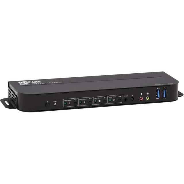TRIPP LITE B005-DPUA4 4-Port DisplayPort/USB KVM Switch - 4K 60 Hz HDR HDCP 2.2 IR DP 1.4 USB Sharing