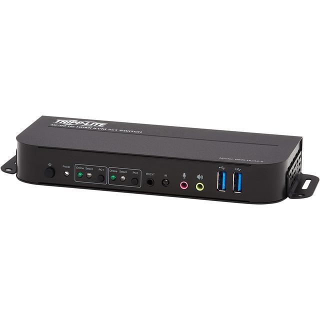 TRIPP LITE B005-HUA2-K 2-Port HDMI/USB KVM Switch - 4K 60 Hz HDR HDCP 2.2 IR USB Sharing USB 3.0 Cables