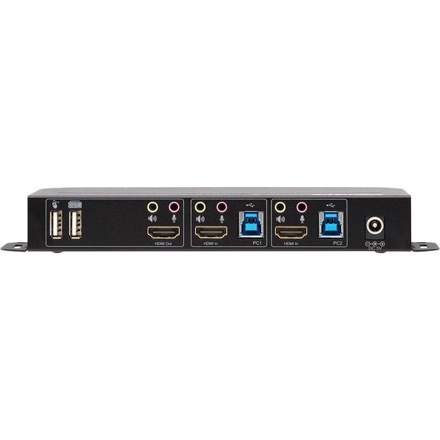 TRIPP LITE B005-HUA2-K 2-Port HDMI/USB KVM Switch - 4K 60 Hz HDR HDCP 2.2 IR USB Sharing USB 3.0 Cables
