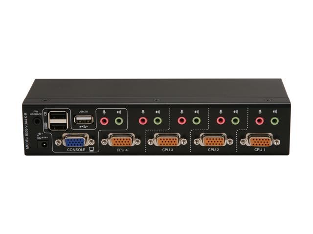 TRIPP LITE B006-VUA4-K-R 4-Port KVM Switch With Audio OSD And Peripheral Sharing
