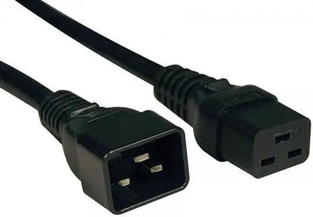 Tripp Lite Heavy-Duty Computer Power Extension Cord for Servers and Computers 20A 12AWG (IEC-320-C19 to IEC-320-C20) 10-ft.(P036-010)