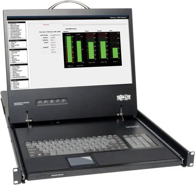 Tripp Lite KVM Rack Console 1U Rackmount w 19" LCD Display - B021-000-19