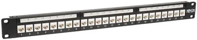 TRIPP LITE N250-024-LP 24-Port Cat6 / Cat5e Low Profile Wallmount Patch Panel 1U TAA GSA
