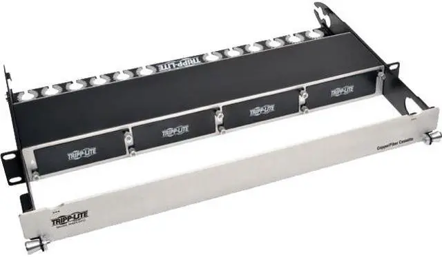 Tripp Lite N484-01U High Density Copper / Fiber Enclosure Panel 1U 4-Cassette Capacity