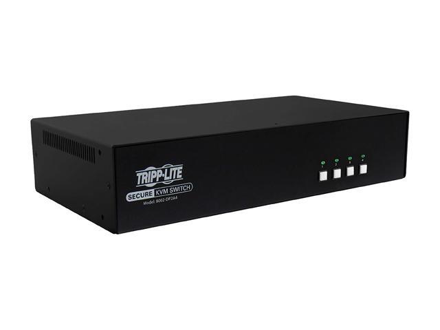Tripp Lite Secure 4 Port KVM Switch DisplayPort To DisplayPort Dual Monitor 4K NIAP PP3.0 Certified Audio TAA-Compliant (B002-DP2A4)