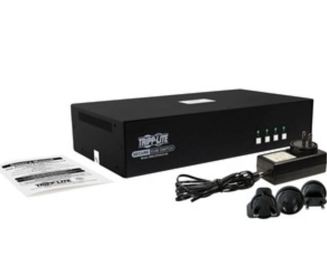 Tripp Lite SECURE KVM SWITCH 4-PORT DUAL HEAD DISPLAYPORT TO DP 4K NIAP 4.0 - B002-DP2AC4-N4