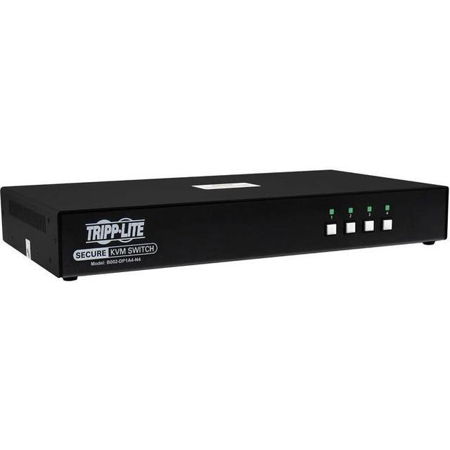 Tripp Lite Secure KVM Switch 4-Port Single Head DisplayPort To DisplayPort 4K NIAP PP4.0 Audio TAA B002-DP1A4-N4 KVM