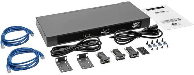 Tripp Lite Serial Console Server 16-Port 2 USB Ports Dual GbE 4 Gb Flash 1U - Twisted Pair - 2 x Network (RJ-45) - 2 x USB - 16 x Serial Port - 10/100/1000Base-T - Gigabit Ethernet - Desktop Rack-mou