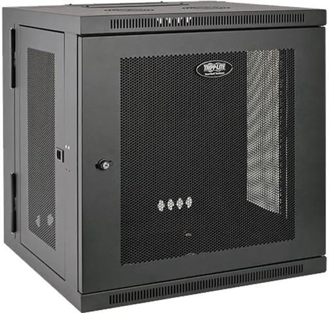 Tripp Lite SmartRack 12U UPS-Depth Wall-Mount Rack Enclosure Cabinet Hinged Back