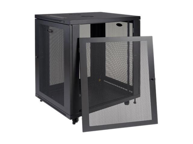 Tripp Lite SR18UB Series SmartRack 18U Mid-Depth Half-Height Rack Enclosure Cabinet - 18U Rack Height X 19" Rack Width -Black -1000 Lb Dynamic/Rolling Weight Capacity-1000 Lb Static/Stationary Weight